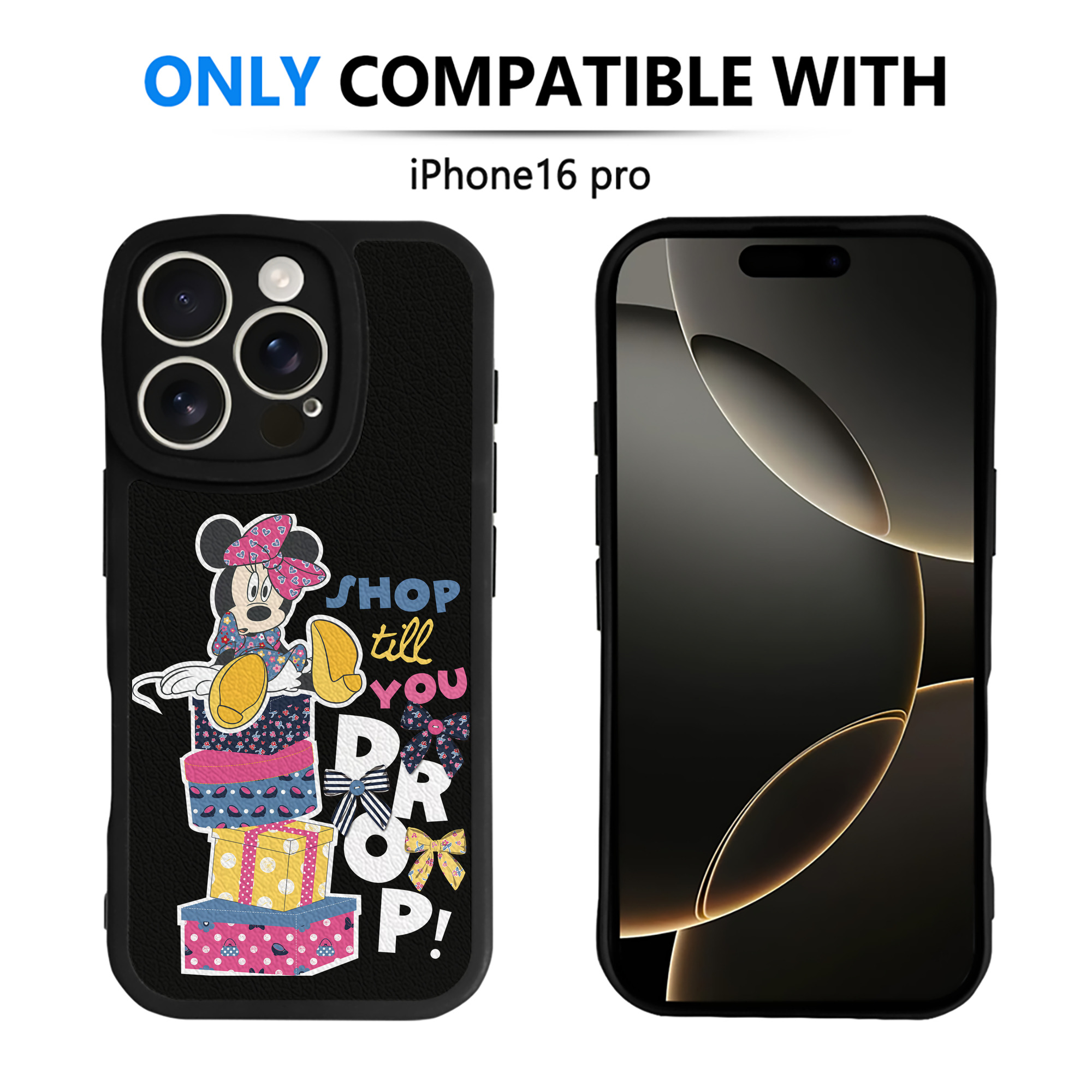 （画像用） ミッキーマウス Mickey Mouse 【iPhone 16シリーズ対応】シリコンスマホケース（レザー調） 材質：シリコン